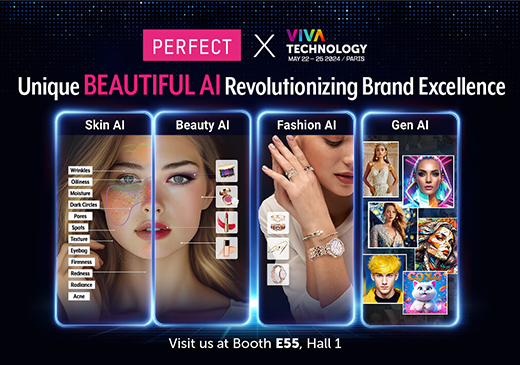 Perfect Corp. Unveils Unique ‘Beautiful AI’ Brand Solutions for Beauty, Skincare, and Fashion at Viva Technology 2024 (Photo: Business Wire)